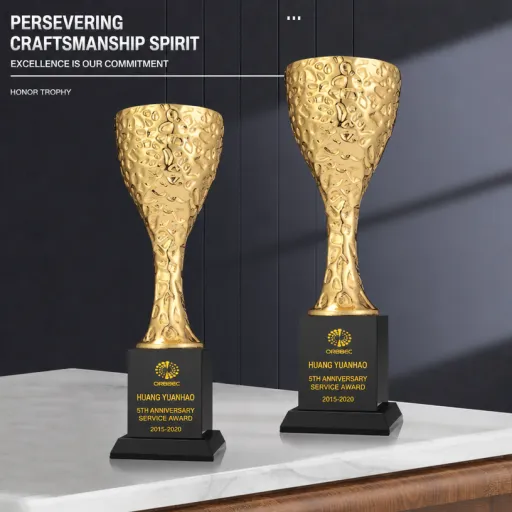 Textured Metal Cup Award Trophy