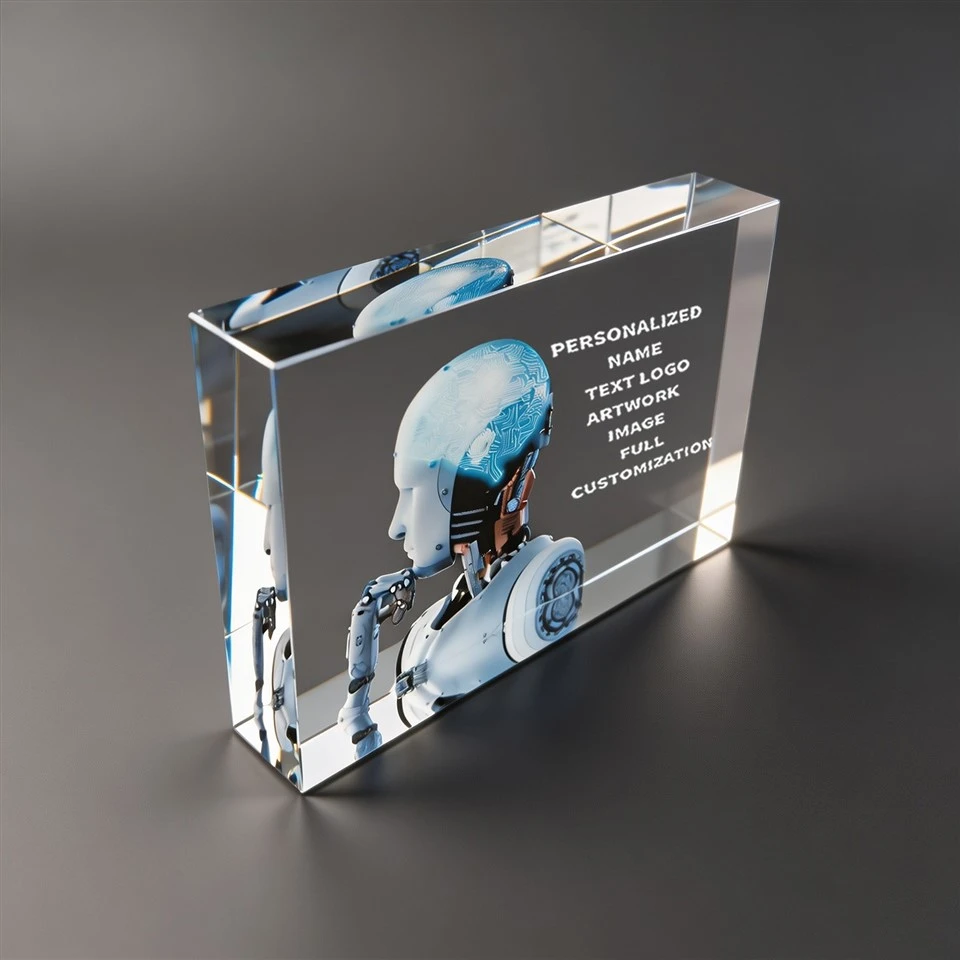 Robot UV Print Crystal Cube factory